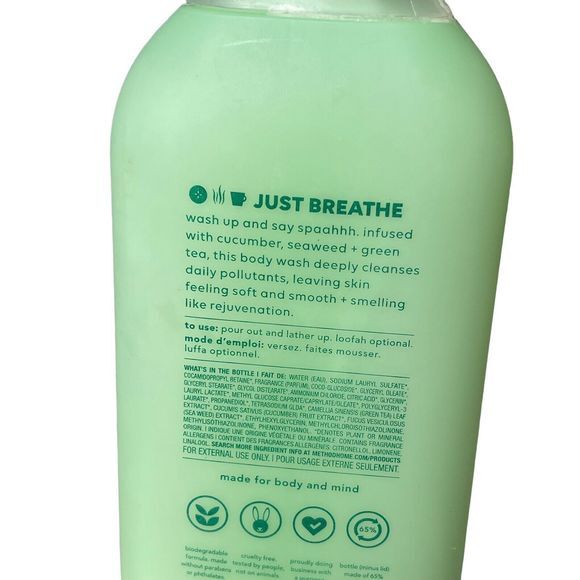 Method Body Wash Cucumber Seaweed Green Tea Daily Zen 18 fl oz - Picture 3 of 3